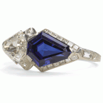Art Deco Sapphire and Diamond Ring