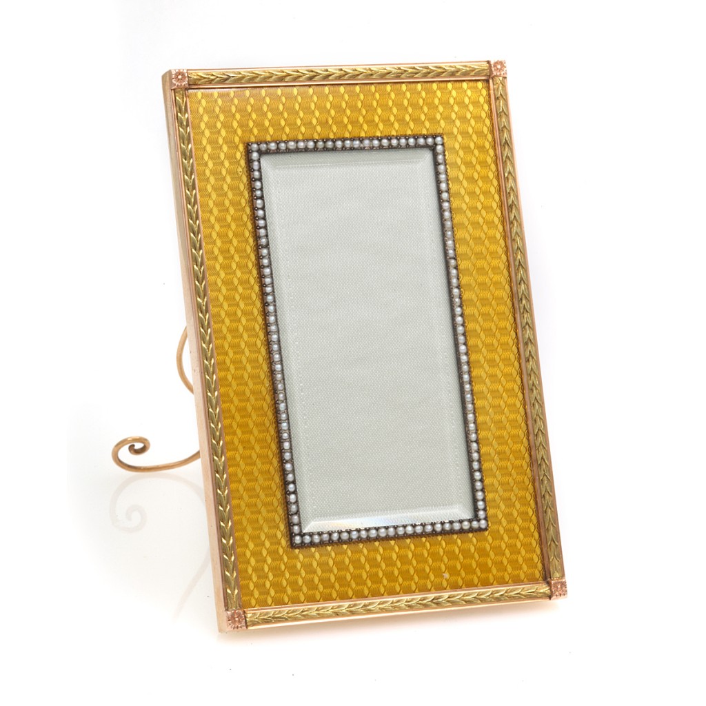 Faberge Yellow Enamel Frame
