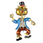 1940s Enamel and Jeweled Gold Scarecrow Couple 1940s Enamel and Jeweled Gold Scarecrow Couple, Male Scarecrow