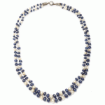 Natural Pearl and Sapphire Necklace