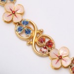 Gothic revival gold and enamel necklace - detail Gothic revival gold and enamel necklace - detail