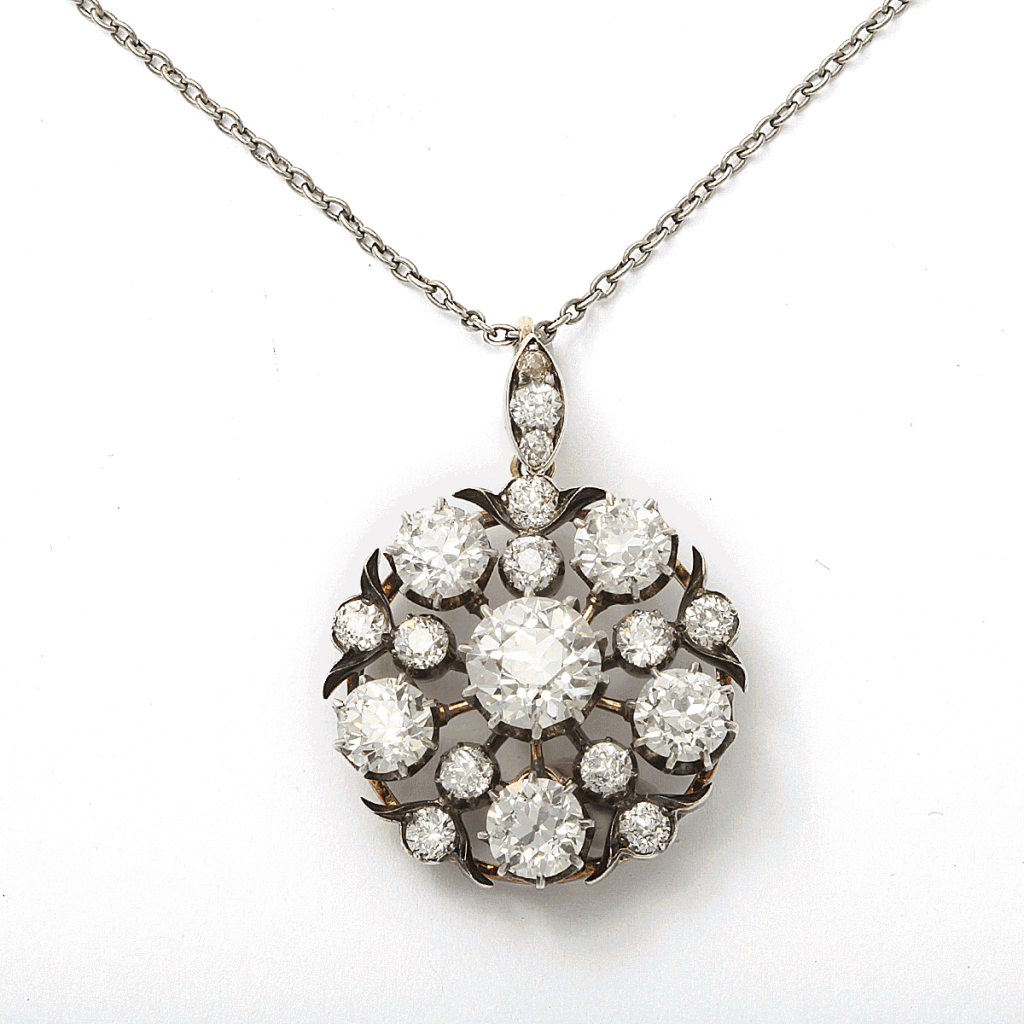 Diamond Pendants Necklaces on Russie  Antique Diamond Target Pendant     Faberge  Antique Jewelry