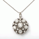 Antique Diamond Target Pendant