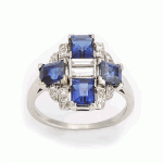 1930s Platinum and Diamond Cross Ring