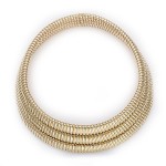 Cartier Gold Triple Gas-Pipe Collar