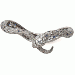 Caldwell Articulated Diamond and Sapphire Serpent Bracelet