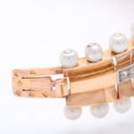 Natural Pearl and Diamond French Bangle Clasp Detail