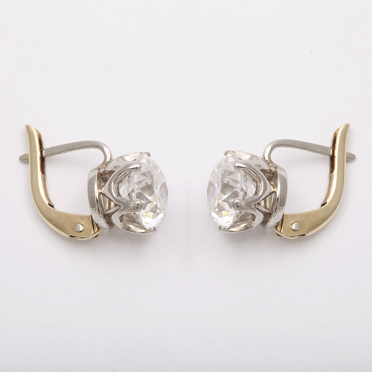 Diamon Earrings on Russie  Antique Diamond Stud Earrings     Faberge  Antique Jewelry