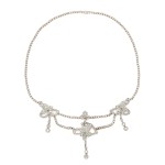 French Art Nouveau Diamond Necklace