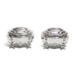 Pair of Antique Russian Silver Caskets from the Grand Duchess Maria Nikolaevna Service