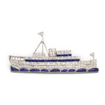 1930s Ship Brooch