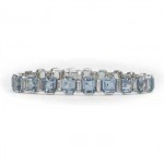 Aquamarine and Diamond Bracelet