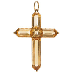 Georgian Topaz Pendant Cross Jewel Georgian Topaz Pendant Cross Jewel