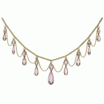 Antique Pink Topaz Necklace