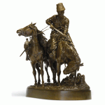 Lanceray Bronze Horse Sculpture