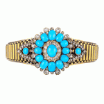 Victorian Turquoise, Diamond, and Gold Bracelet