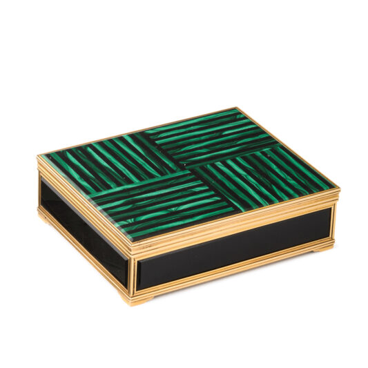 main view, Janesich Malachite and Onyx Table Box