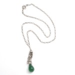 J. E. Caldwell Art Deco Drop Emerald Pendant