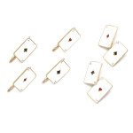 Antique Gold and Enamel Playing Card Double Cufflinks