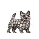 main view, Victorian Diamond Dog Brooch