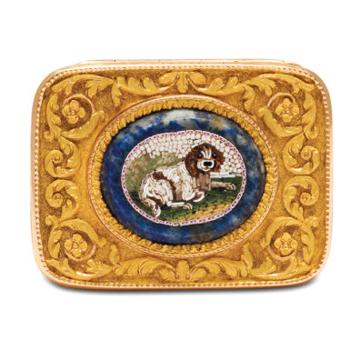 main view, Antique Tiny Gold and Micromosaic Vinaigrette