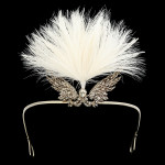 Antique Diamond and Feathered Angel Wing Tiara