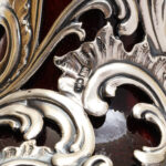detail view, FabergÃ© silver-mounted vase