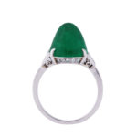 side view, Edwardian Emerald and Diamond Ring
