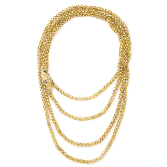 main view, Antique Two-color Gold Chain Necklace