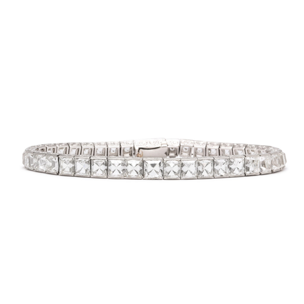 main view, Antique French-cut Diamond Bracelet by Tiffany & Co.