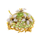 side view, Peridot and Diamond Brooch by Schlumberger for Tiffany & Co.
