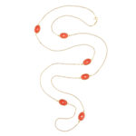 main view, 1960s Gold and Coral Chain Necklace by Gucci