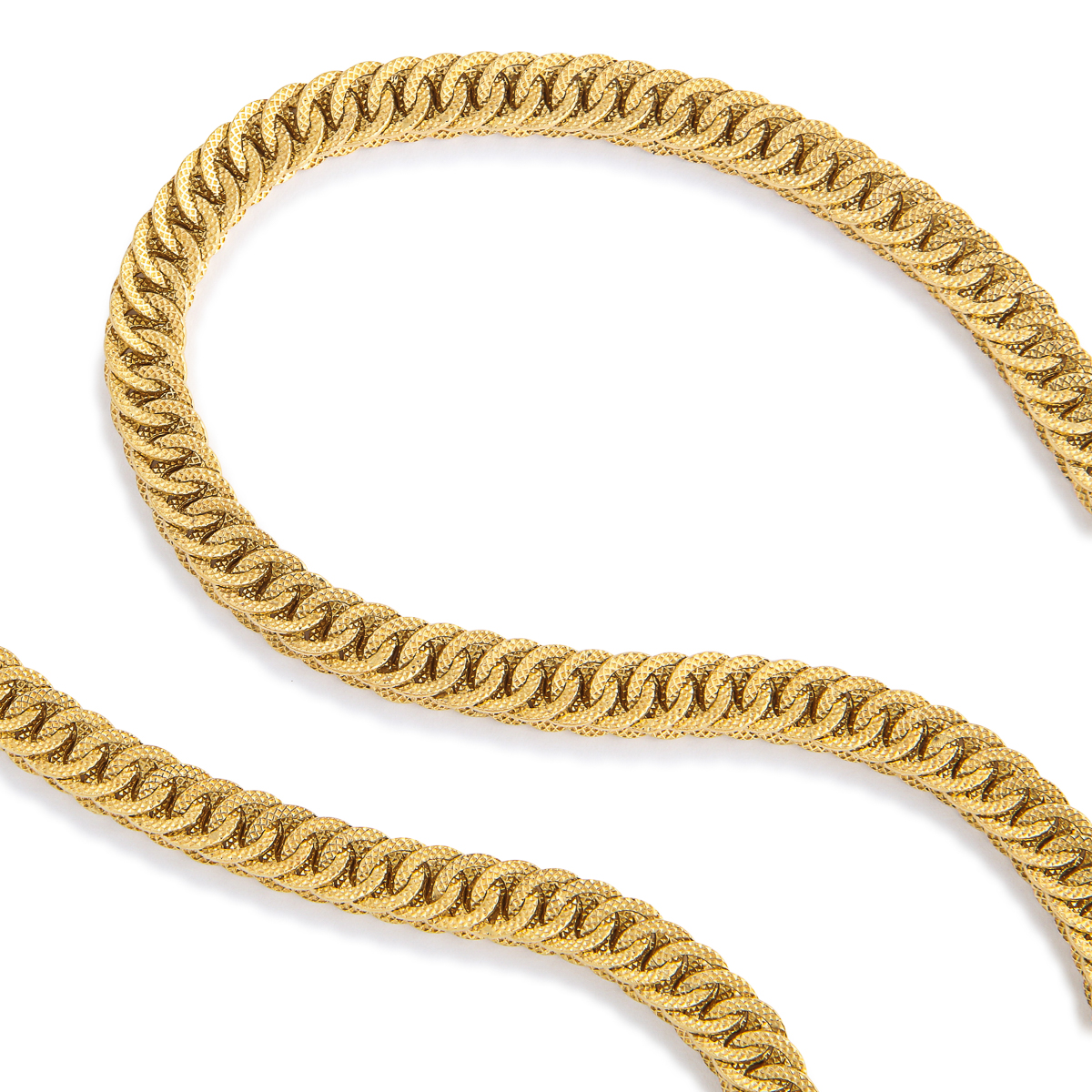 detail view, Antique 18k Box Link Gold Chain Necklace