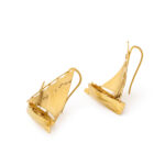 gold sailboat earrings