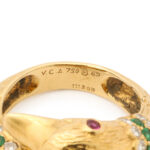 Van Cleef and Arpels marks for 1960s gold duck ring