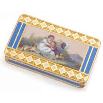 Gold and Enamel Snuff Box