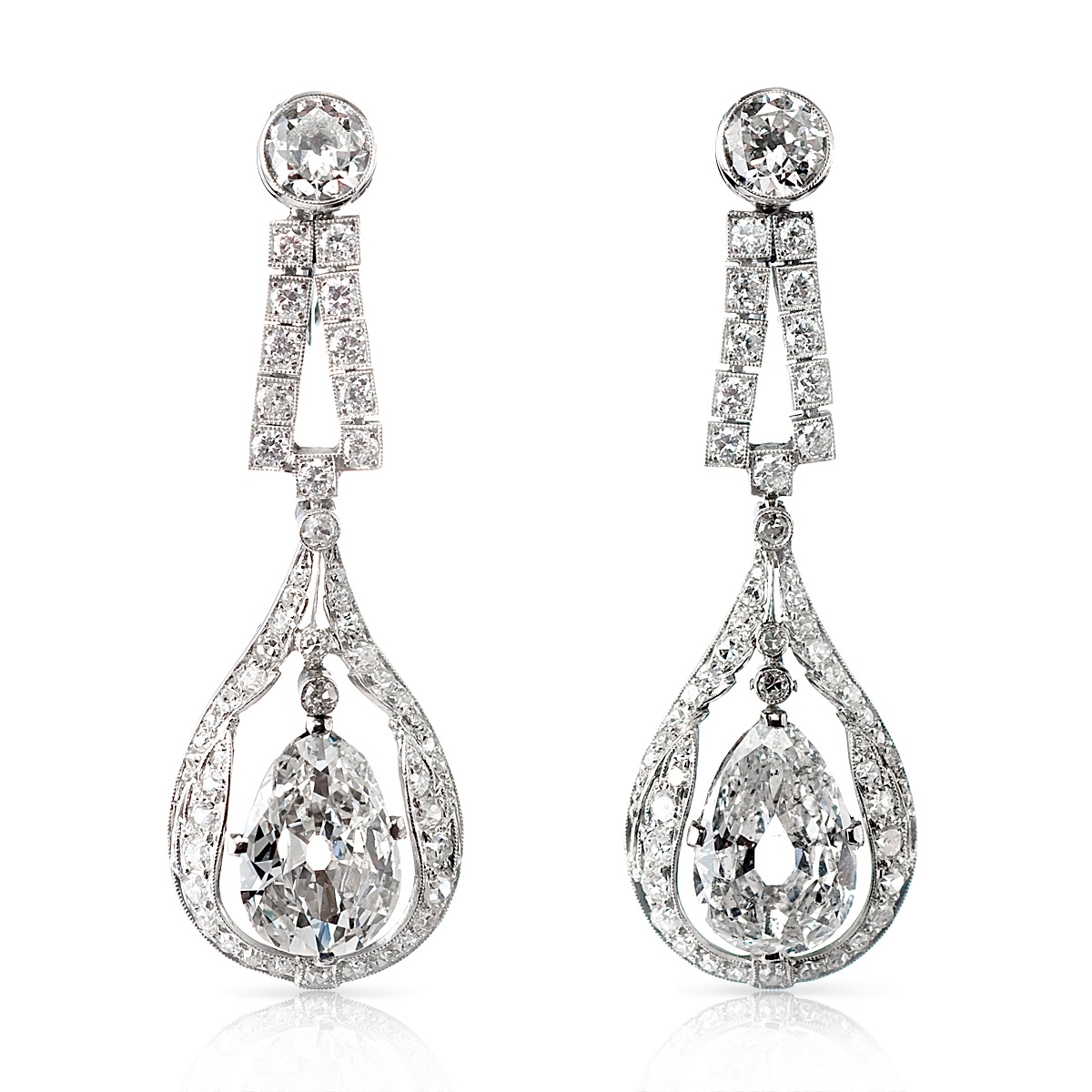 1920s Diamond Drop Earrings – A La Vieille Russie FABERGE, Antique ...