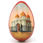 Russian Papier-mâché Easter Egg, cathedral view