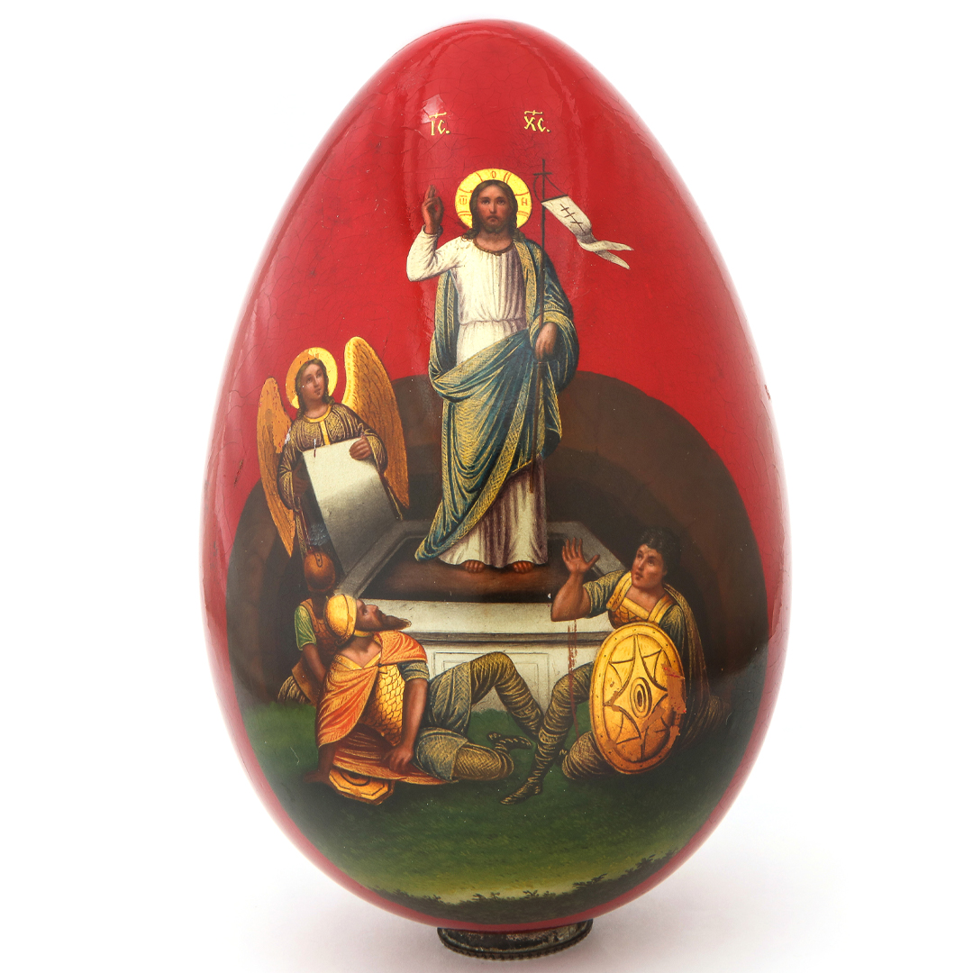 Easter egg with Khokhloma ornament, decoration of traditional Russian  painting. Realistic illustration, isolated background. Generative AI  23220621 PNG