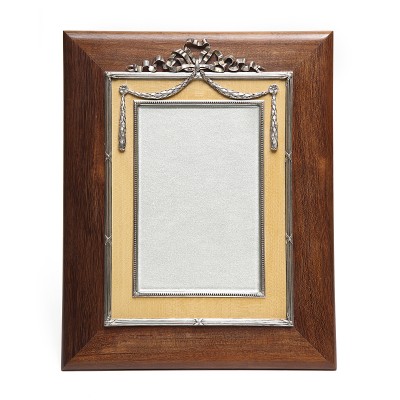 Faberge Silver-mounted Holly and Amboyna Wood Frame