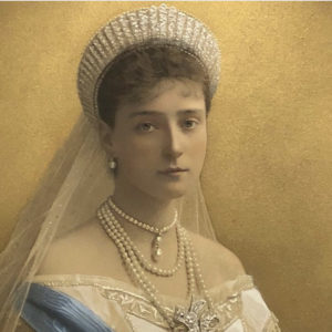 Colored photograph of Russian Empress Alexandra Feodorovna