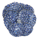 main view, antique Montana sapphire pansy brooch