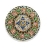 top view of another antique Russian enamel tazza by Ruckert