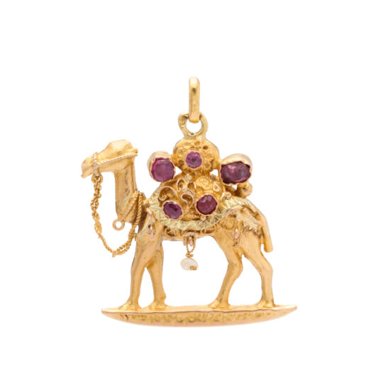 main view, Antique Camel Charm Pendant