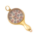 front view, Antique Pinball Game Charm Pendant