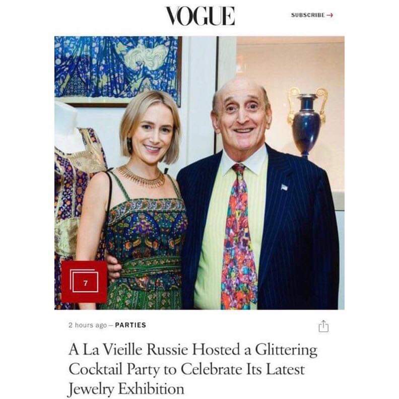 ALVR's Peter Schaffer and Vogue's Grace Givens at ALVR party in celebration of new exhibition